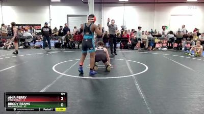 130 lbs Round 2 (8 Team) - Brody Reams, Rough House vs Amir Perry, Xtreme Team