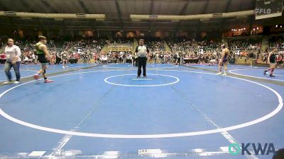 140 lbs 3rd Place - Caleb Macias, Lions Wrestling Academy vs Jake Spotted Bear, Newkirk Takedown Cub