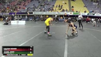 133 lbs Finals (8 Team) - Daniel Haws, Centenary (NJ) vs Colton Weimer, Adrian