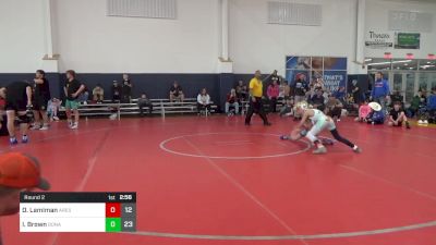 95 lbs Round 2 - Oliver Lamiman, Ares Wrestling Club vs Isaac Brown, Donahue Wrestling Academy