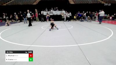 65-70 lbs Rr Rnd 4 - Lennon Michnal, Rockmart Takedown Club vs Aubree Evans, Guerrilla Wrestling Academy