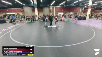 92 lbs Cons. Round 1 - Jasper Barron, Spartan Mat Club vs Alejandro Mascorro, NB Elite Wrestling Club