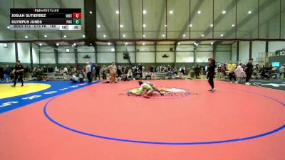U16 FK - 165 lbs Cons. Semis - Olympus Jones, Peninsula Wrestling Club vs Josiah Gutierrez, Wapato Wrestling Club