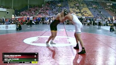 197 lbs Semis (4 Team) - Brylan Clouse, Lake Erie vs Ryan Hirschkorn, Northern State