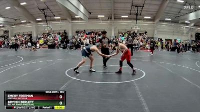 135 lbs 3rd Place Match - Brycen Berlett, Bel Air Junior Wrestling vs Emery Freeman, Fort Hill Mat Club