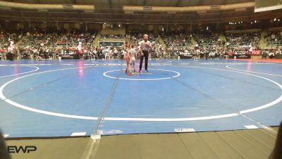 52 lbs Consi Of 16 #2 - Griffyn Moyer, Del City Little League Wrestling vs Cainen Sitzman, Tulsa Blue T Panthers