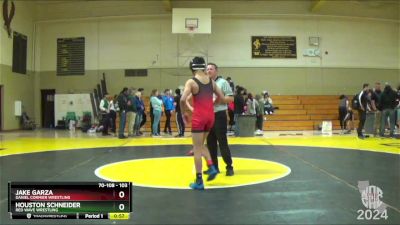 103 lbs Cons. Round 4 - Jake Garza, Daniel Cormier Wrestling vs Houston Schneider, Red Wave Wrestling