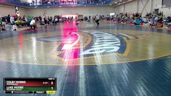 174 lbs Quarterfinal - Colby Morris, Waynesburg vs Luke Moore, Delaware Valley