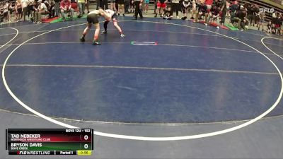 102 lbs Quarterfinal - Tad Nebeker, Northside Wrestling Club vs Bryson Davis, Dove Creek