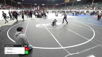 46 lbs Consi Of 8 #1 - Noah Cebada, Belen Jr WC vs Catch Bennett, Randall Youth WC