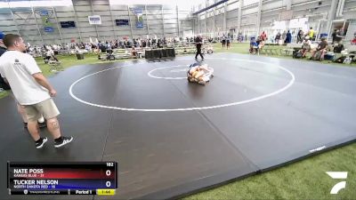 182 lbs Round 3 (6 Team) - Nate Poss, Kansas Blue vs Tucker Nelson, North Dakota Red