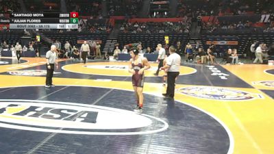 3A 175 lbs Champ. Round 1 - Santiago Moya, Berwyn-Cicero (Morton) vs Julian Flores, Wheaton (North)