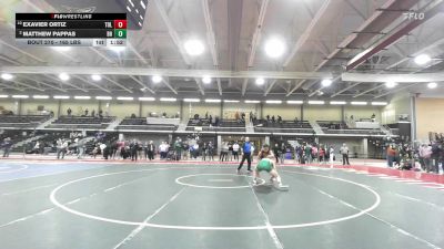 165 lbs Quarterfinal - Exavier Ortiz, Tolman vs Matthew Pappas, Bishop Hendricken