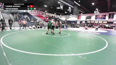 285 lbs Cons. Round 3 - Bryan Romero, Riverside Poly vs Cooper Javorsky, San Juan Hills