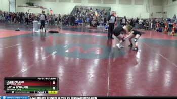125 lbs Round 3 - Jude Miller, Jefferson Cavs vs Jayla Schauer, Jefferson Cavs
