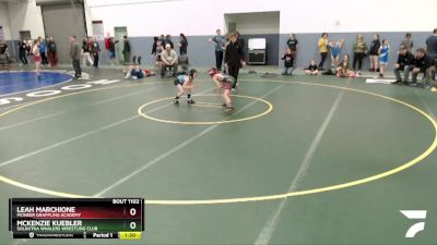 70 lbs Round 2 - Mckenzie Kuebler, Soldotna Whalers Wrestling Club vs Leah Marchione, Pioneer Grappling Academy