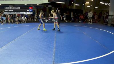 117 lbs Cons. Quarters - Dominic Pangrazio vs Luka Hahn, Jackrabbit Wrestling Academy
