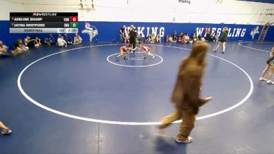 62 lbs Semifinal - Jayna Whitford, Sanderson Wrestling Academy vs Adeline Sharp, Uintah Girls Wrestling