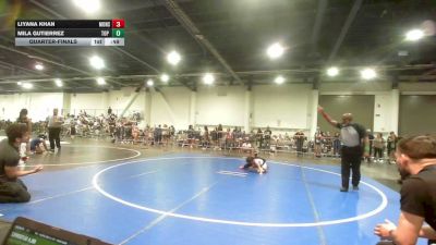 58 lbs Quarterfinal - Liyana Khan, Monster Garage vs Mila Gutierrez, Top Rank Hammers