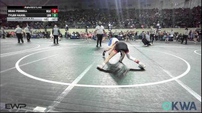 80 lbs Consi Of 8 #2 - Beau Ferrell, Weatherford Youth Wrestling vs Tyler Haxel, Lions Wrestling Academy