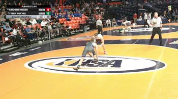 1A 144 lbs Champ. Round 1 - Tyler Huchel, Fithian (Oakwood) vs Lincoln Hoger, West Chicago (Wheaton Academy)