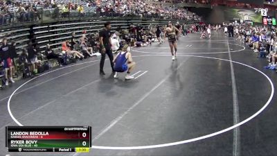 125 lbs Quarterfinals (8 Team) - Ryker Bovy, Iowa USA Blue vs Landon Bedolla, Kansas Anacondas