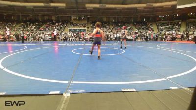 100 lbs Consi Of 16 #1 - Dexton Miller, Hannibal Youth Wrestling vs Royce Baugh, Team Tulsa Wrestling Club