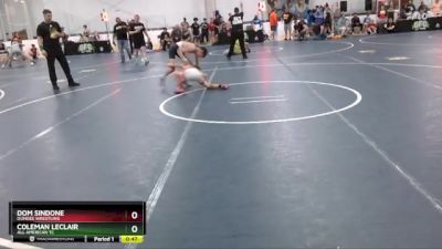 75 lbs Cons. Semi - Coleman LeClair, All American TC vs Dom Sindone, Dundee Wrestling