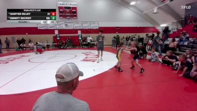 40-43 lbs Round 1 - Sawyer Dilley, Platte Valley vs Emmitt Secrist, HRA