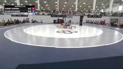90 lbs Aubrey Kokinda, Pennsylvania Blue vs Jillian Vollhardt, California Gold