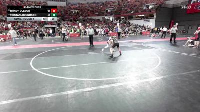 100 lbs Cons. Round 4 - Brady Oleson, Winneconne Youth vs Tristan Amundson, LAW