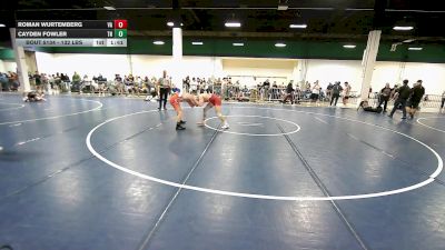 132 lbs Consi Of 128 #2 - Roman Wurtemberg, VA vs Cayden Fowler, TN