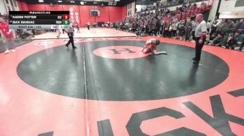 126 lbs 7th Place Match - Max Mandac, New Lenox (PROVIDENCE CATHOLIC) vs Kaden Potter, St. Charles (EAST)