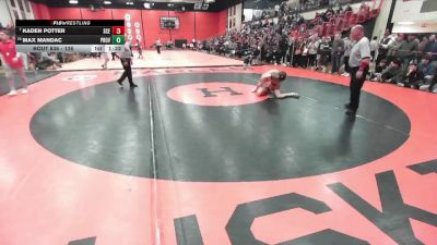 126 lbs 7th Place Match - Max Mandac, New Lenox (PROVIDENCE CATHOLIC) vs Kaden Potter, St. Charles (EAST)