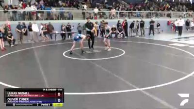 110 lbs Final - Oliver Zuber, Avalanche Wrestling Association vs Lukas Nuxall, Alaska Battle Cats Wrestling Club