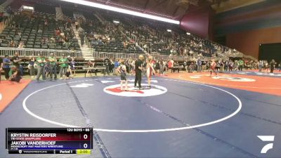 86 lbs Champ. Round 1 - Krystin Reisdorfer, Tri-State Grapplers vs Jakobi Vanderhoef, Moorcroft Mat Masters Wrestling Club