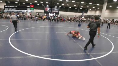 108 lbs Cons. Rd Of 16 - Kaesen Miller, MN Elite Wrestling Club vs Zion Mogard, Iowa