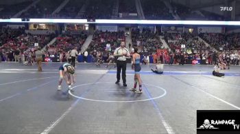 75 lbs Quarterfinal - Cyleigh Puderbaugh, Bobcat Wrestling Club vs LaNya Johnson, Hoisington Jr Cardinal Wrestling Club