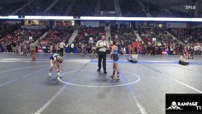 75 lbs Quarterfinal - Cyleigh Puderbaugh, Bobcat Wrestling Club vs LaNya Johnson, Hoisington Jr Cardinal Wrestling Club