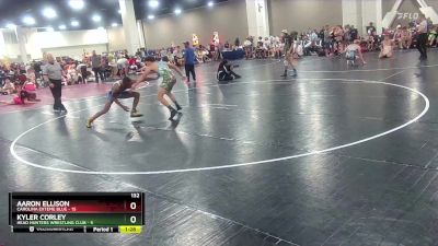 132 lbs Round 5 (6 Team) - Kyler Corley, Head Hunters Wrestling Club vs Aaron Ellison, Carolina Exteme Blue