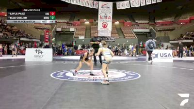 Intermediate Girls - 67 lbs 7th Place Match - Elle Collier, Mad Dawg Wrestling Club vs Layla Paez, Livingston Wrestling Club