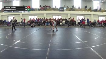 174 lbs Champ. Round 2 - Jaylen Young, Wabash vs Corey Bradley, Elmhurst University
