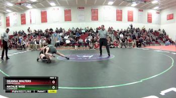 110 lbs 1st Place Match - Deanna Walters, Canton South vs Natalie Wise, Cloverleaf