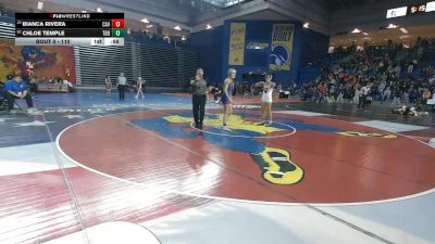 110 lbs Cons. Round 2 - Chloe Temple, Tabb vs Bianca Rivera, Canyon View
