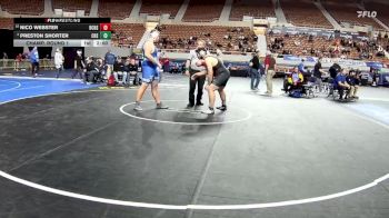 D1-285 lbs Champ. Round 1 - Nico Webster, Boulder Creek High School vs Preston Shorter, Chandler High School
