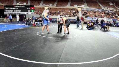 D1-285 lbs Champ. Round 1 - Nico Webster, Boulder Creek High School vs Preston Shorter, Chandler High School