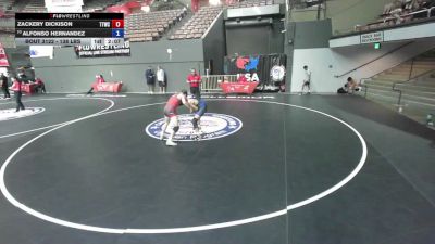 138 lbs Cons. Rd Of 16 - Zackery Dickison, Team Thunder Wrestling Club vs Alfonso Hernandez