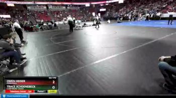 D2-170 lbs Semifinal - Owen Heiser, Evansville vs Trace Schoenebeck, Luxemburg-Casco