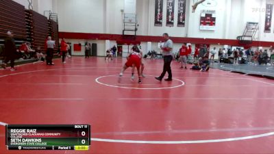 157 lbs Champ. Round 1 - Reggie Raiz, Unattached Clackamas Community College vs Seth Dawkins, Evergreen State College