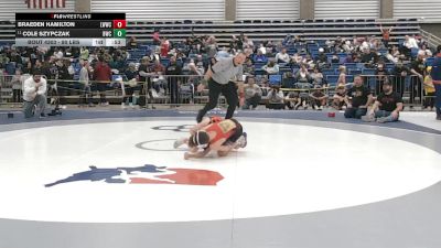 80 lbs Cons. Rd Of 16 - Cole Szypczak, Bulldog Wrestling Club vs Braeden Hamilton, Lincoln-Way Wrestling Club